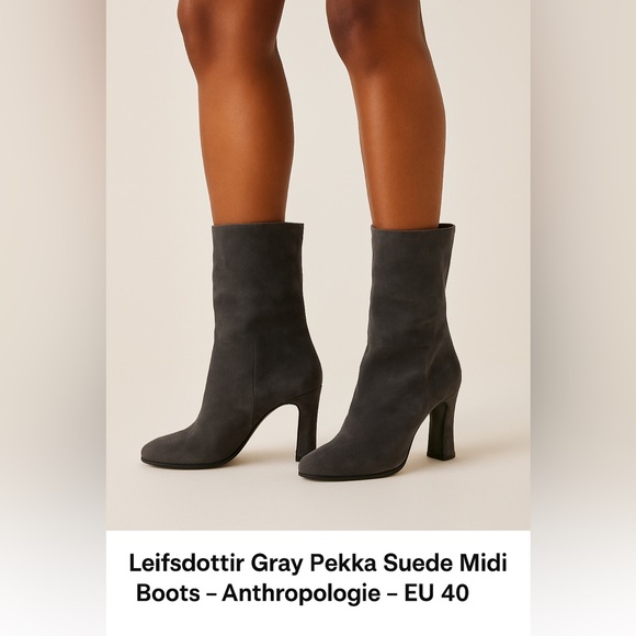 Leifsdottir Gray Pekka Suede Midi Boots – Anthropologie – EU 40 - Picture 2 of 6